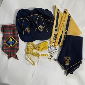 1960s Vintage Cub Scouts Hat Pin Scarf Lot Boy Scouts of America